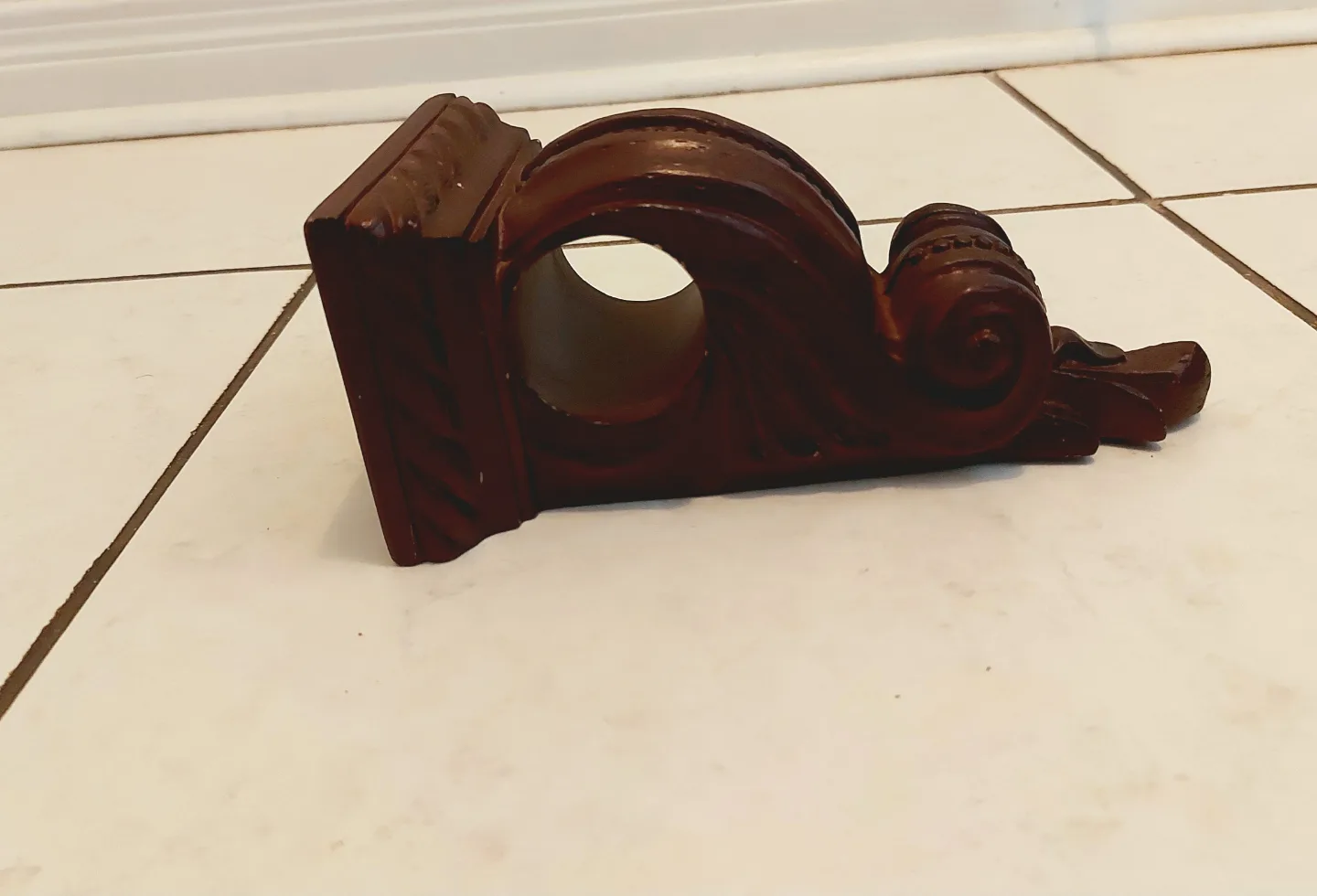2 Elegant Wooden Curtain Rod Holders image indicator(2)