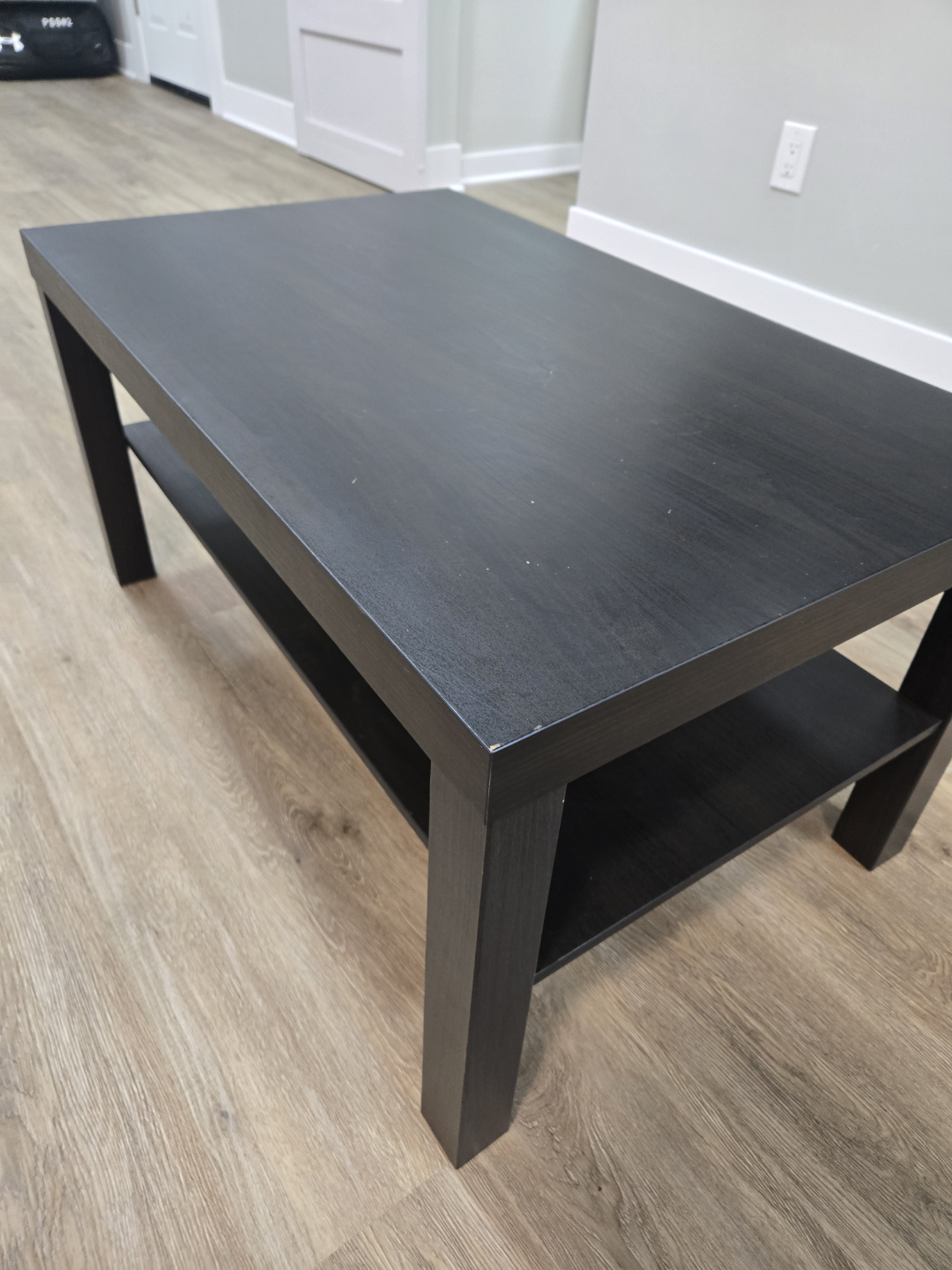 IKEA Black Coffee Table with Shelf