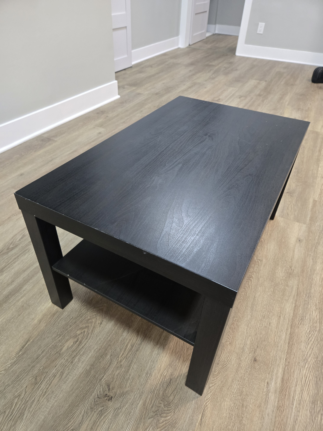IKEA Black Coffee Table with Shelf - photo 4