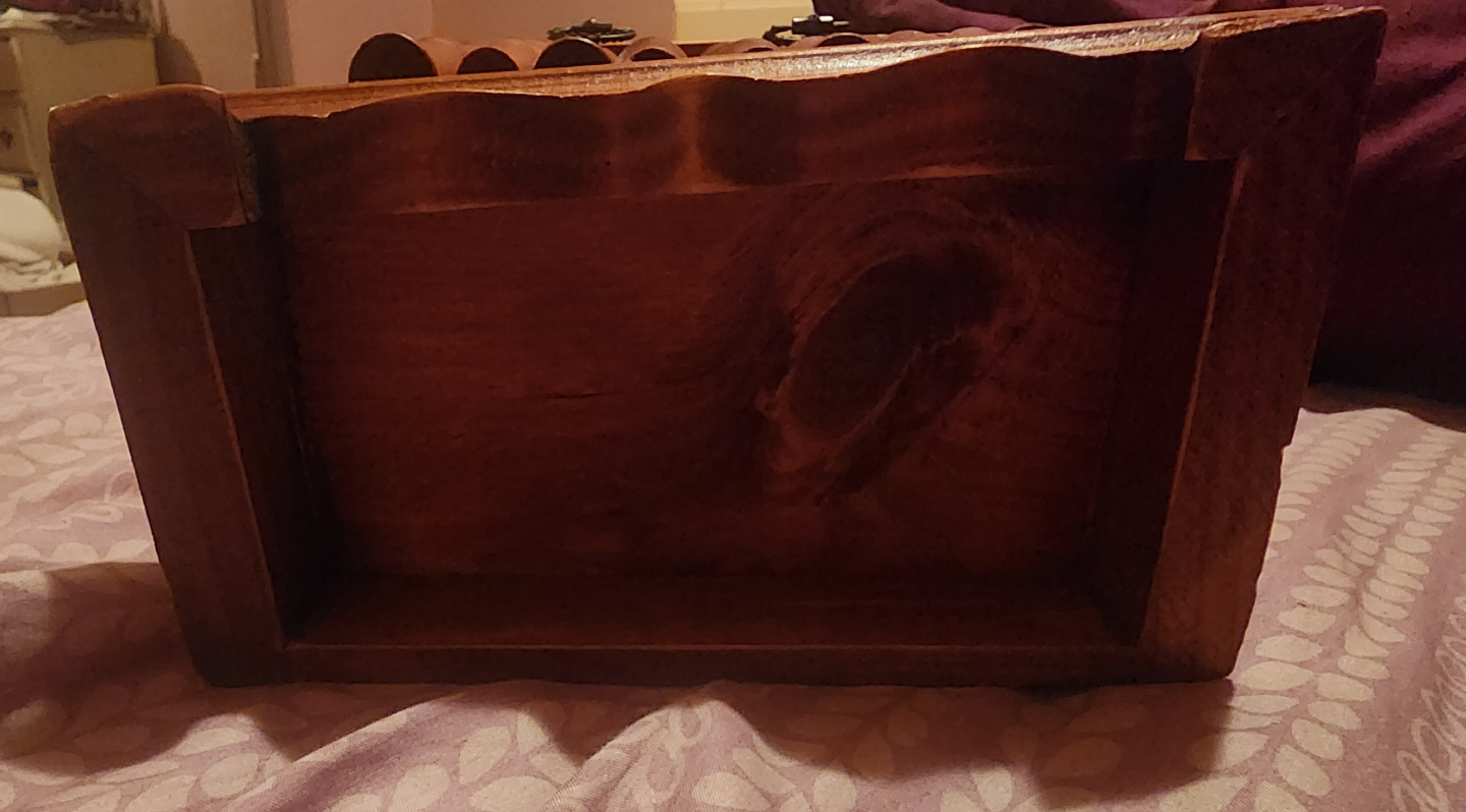 Vintage Wooden Cabinet with Bamboo Front CASH ONLY - photo 4