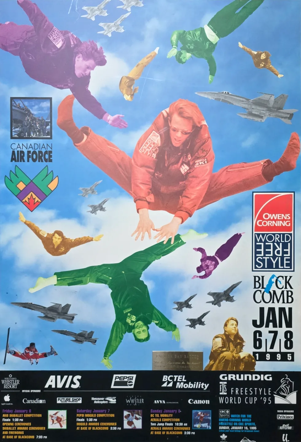 1995 Blackcomb World Freestyle Cup wooden Poster thumbnail