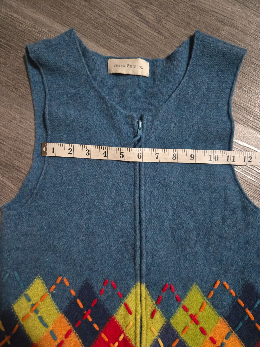 Vintage Vest 100% Lambswool 🌹🌈 image indicator(6)