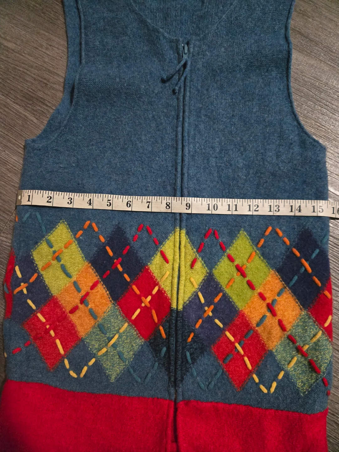 Vintage Vest 100% Lambswool 🌹🌈 image indicator(7)