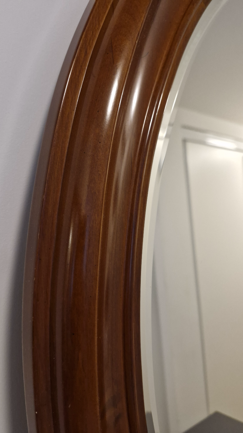 Oval Wooden Framed Mirror - photo 2