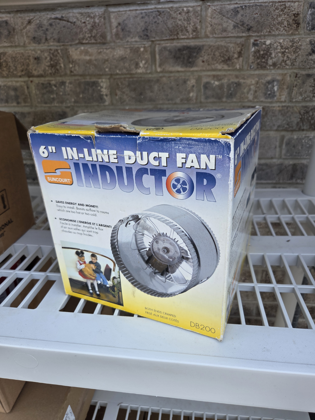 Suncourt 6" In-Line Duct Fan Inductor DB200