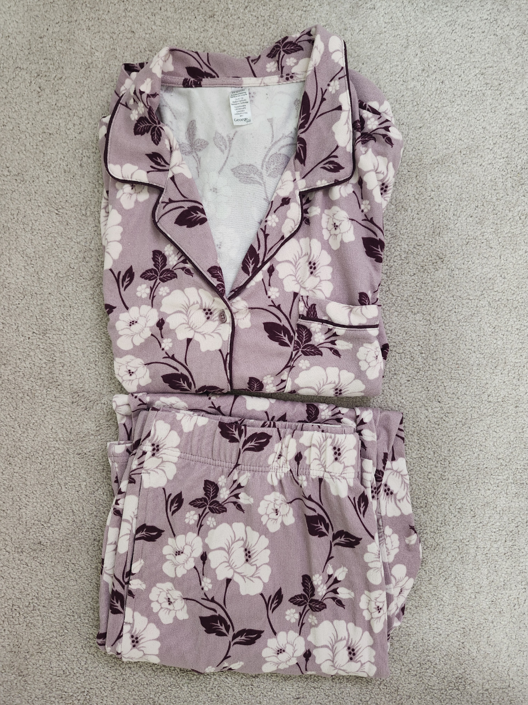 George Plus Women's 1X Floral Pajama Set 🏒