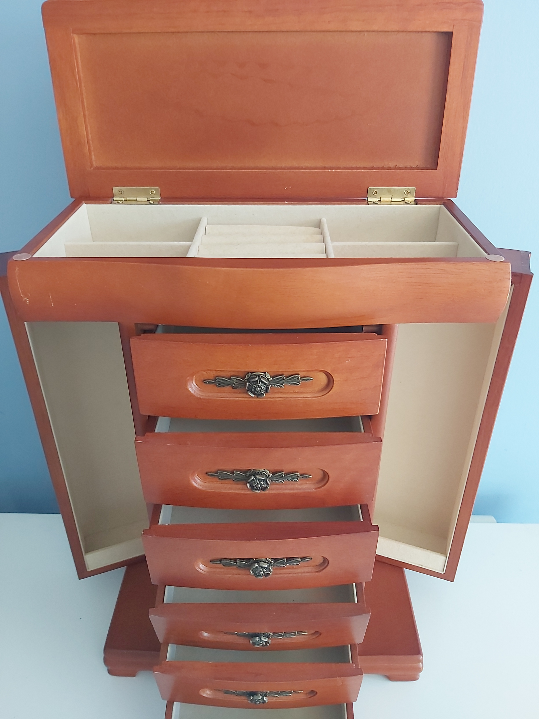 Wooden Jewellery Armoire with Drawers - photo 3