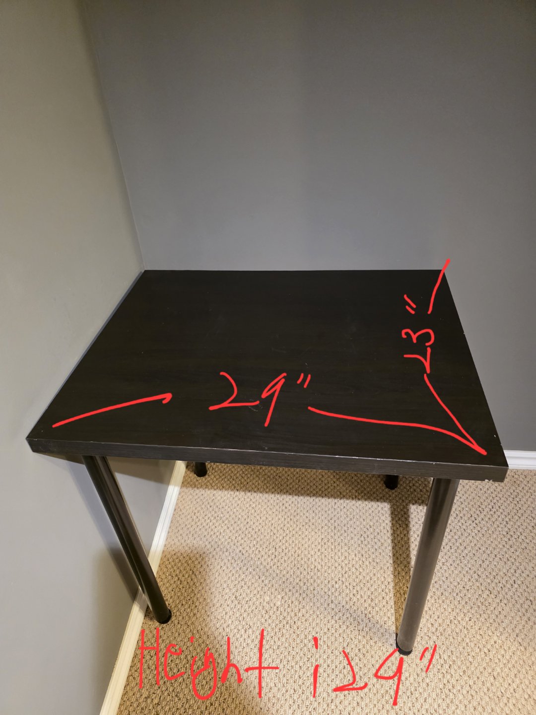 Black Desk and Office Chair Combo - photo 2