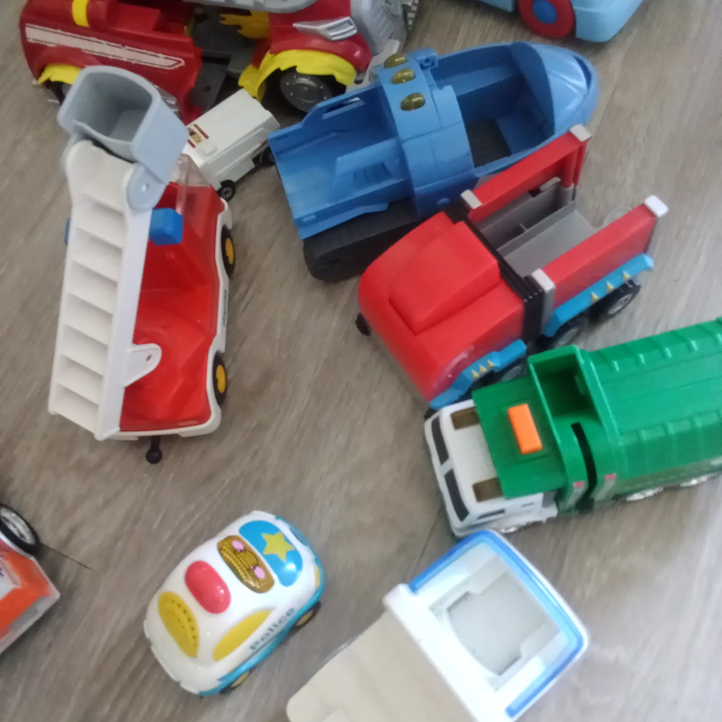 Lot of Playmobil and VTech Vehicles and Firefighter Toy image indicator(2)