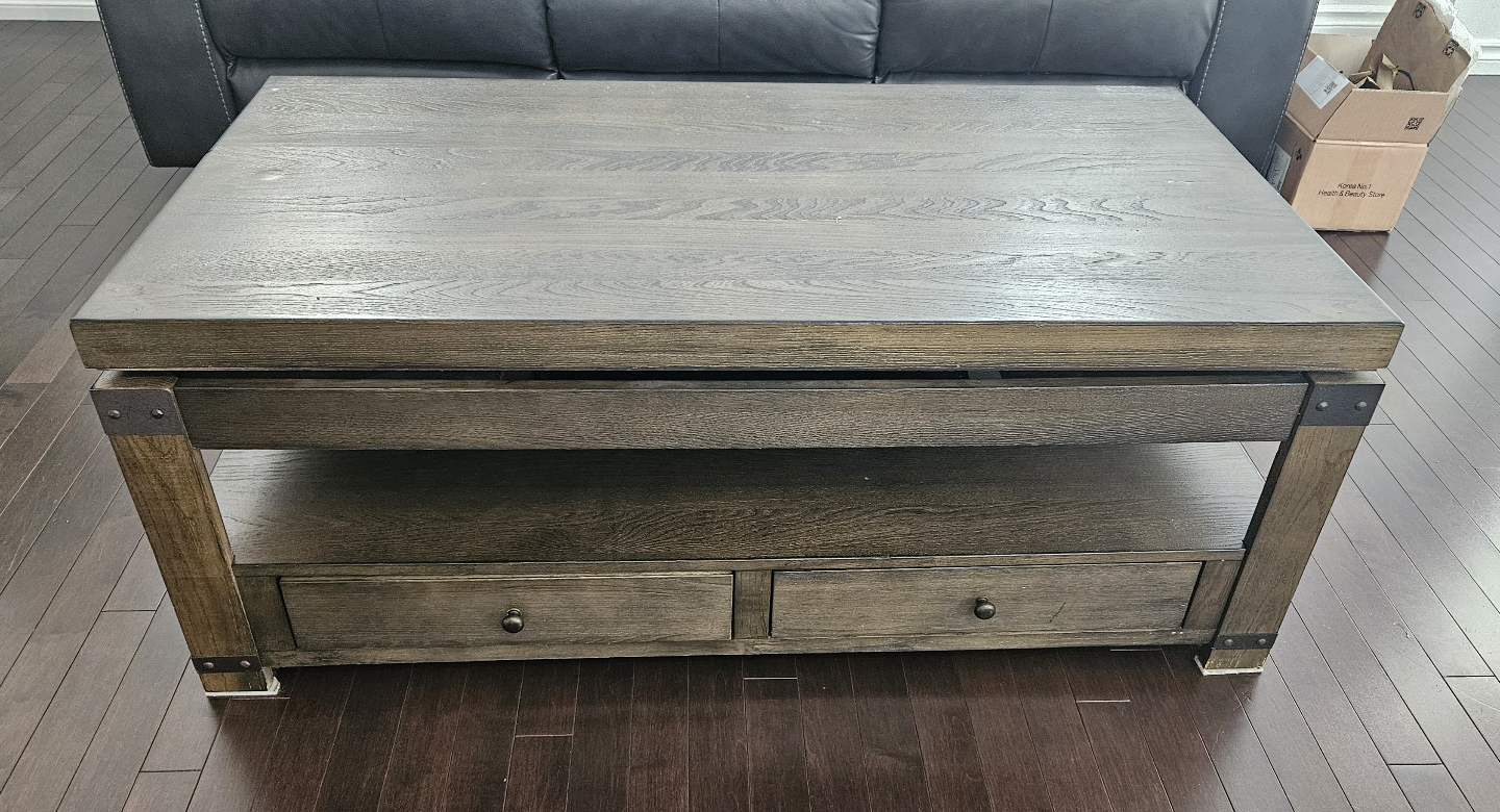Dark Wood Coffee Table with lift top