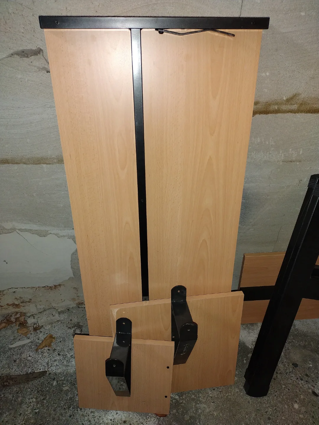 Wood finish computer/studio desk with pull out arms. thumbnail