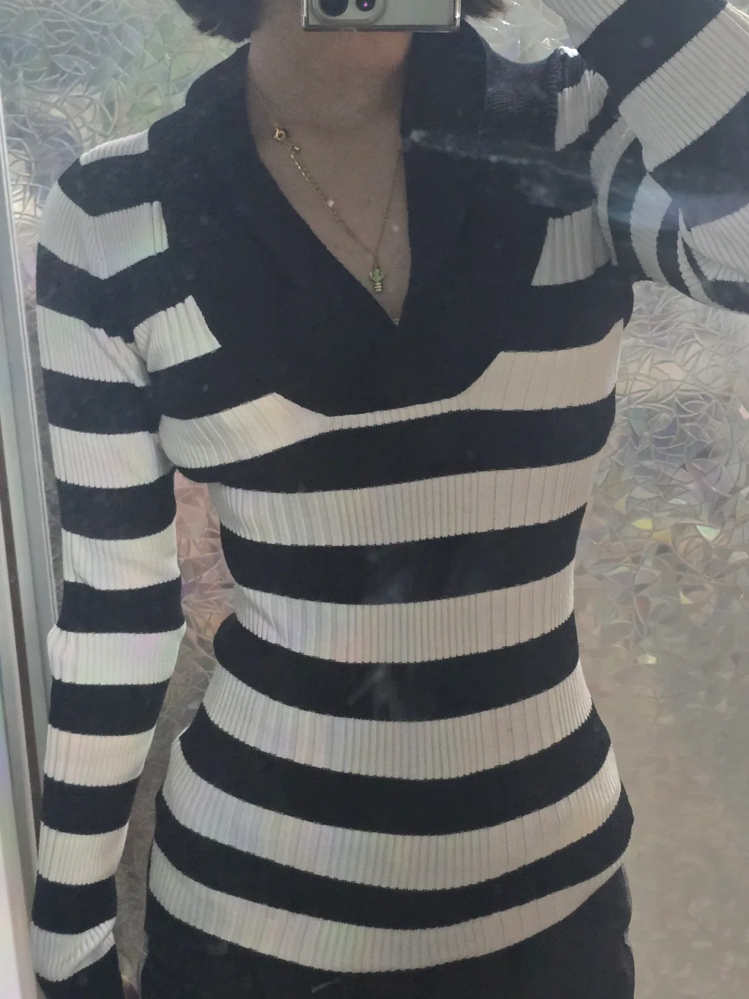 Black and White Striped Sweater thumbnail