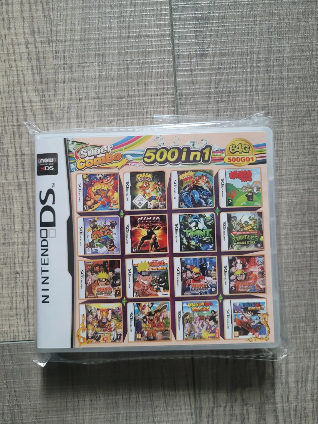 Nintendo DS 500 in 1 Super Combo Game Cartridge thumbnail
