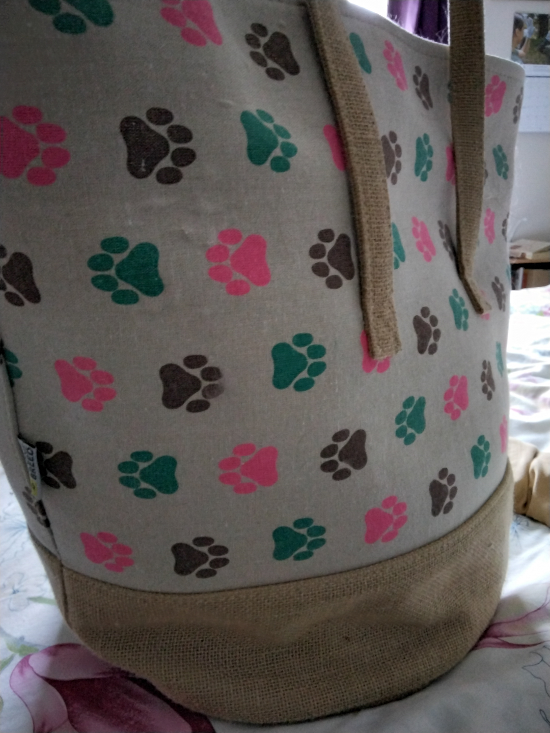Large Paw Print Tote Bag