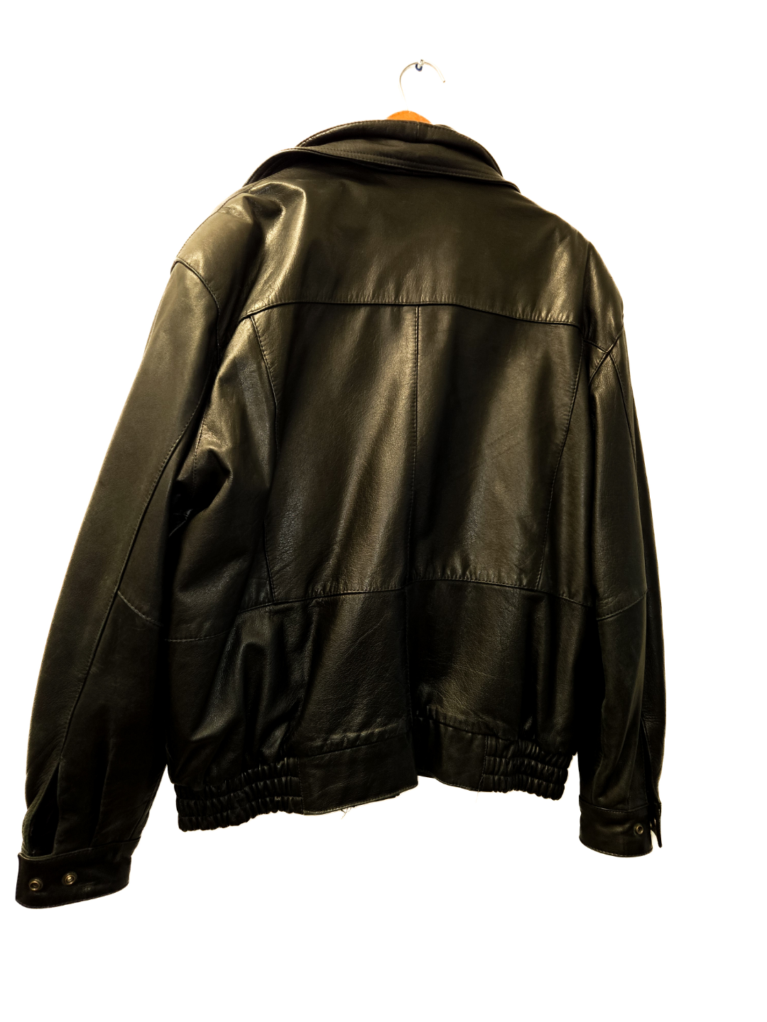Men's Vintage Genuine Leather Bomber Jacket Large - photo 3