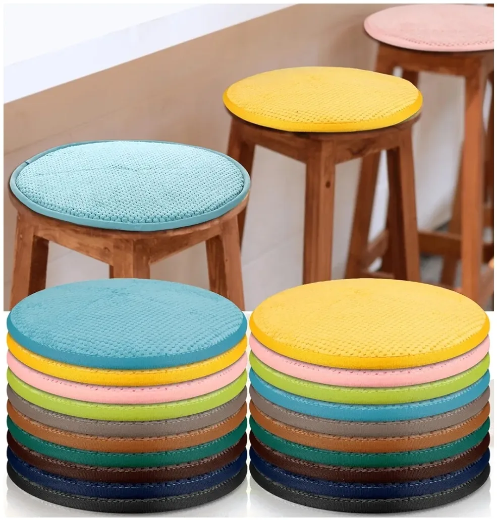 20 Pack Round Corduroy Floor Cushions - Multicoloured thumbnail