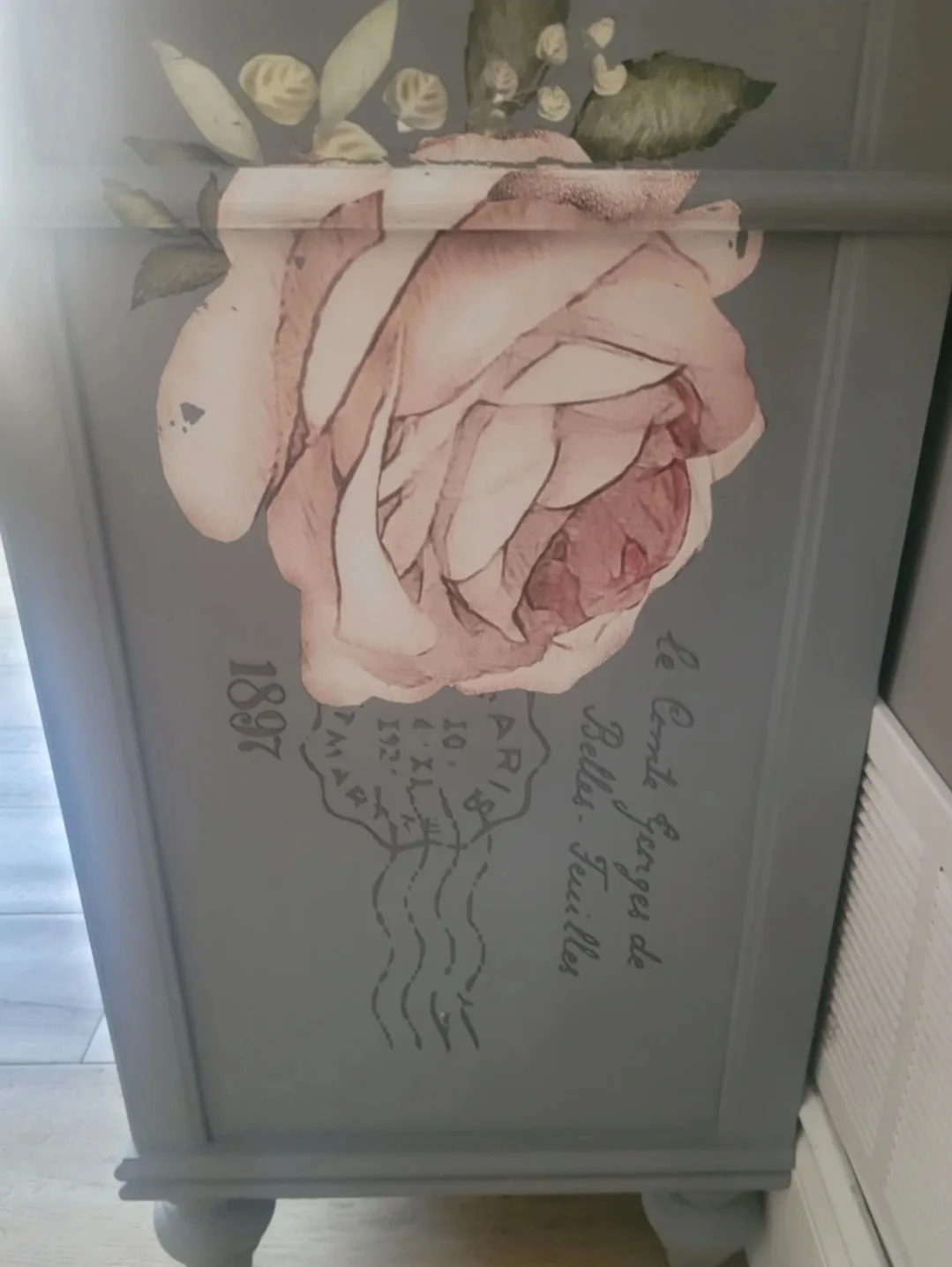 farmhouse Painted Wine Cabinet with Storage image indicator(3)