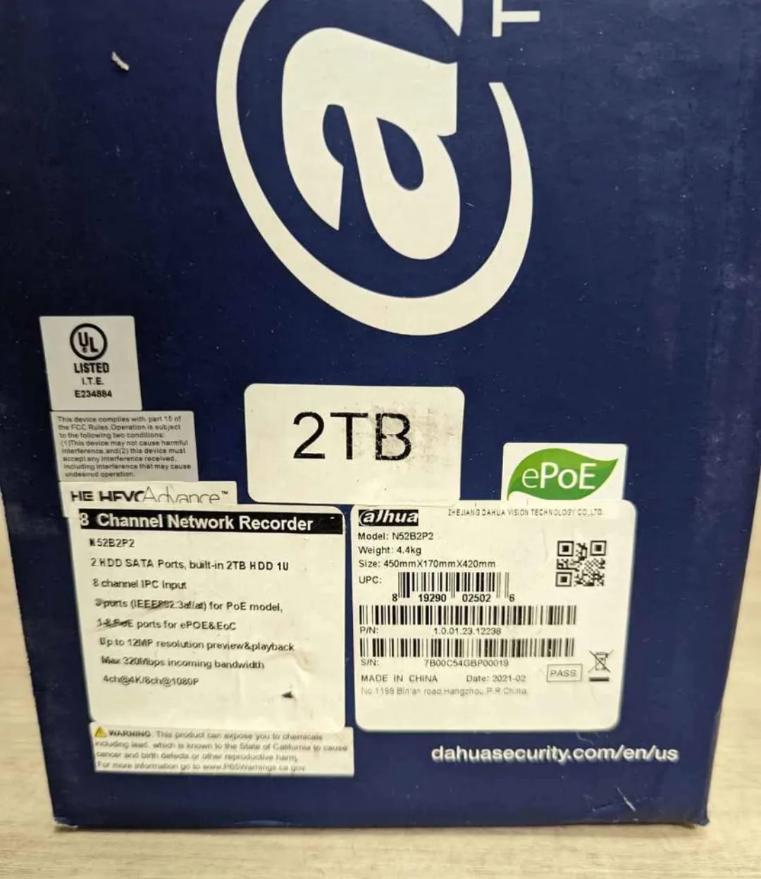 Dahua 8 Channel Network Video Recorder 2TB Hard Drive. image indicator(2)