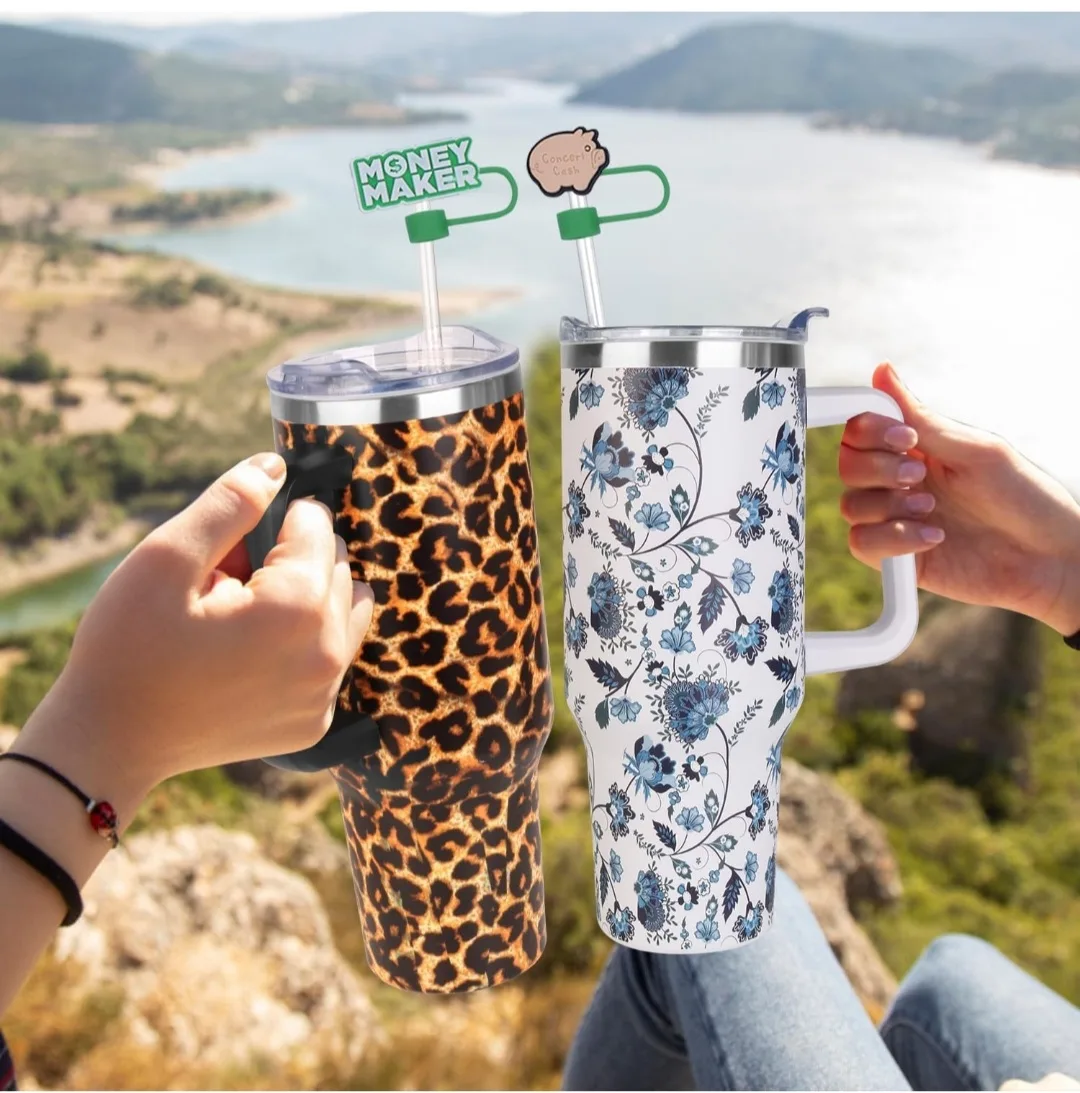 Set of 5 Cute Money-themed Silicone straw Covers image indicator(5)