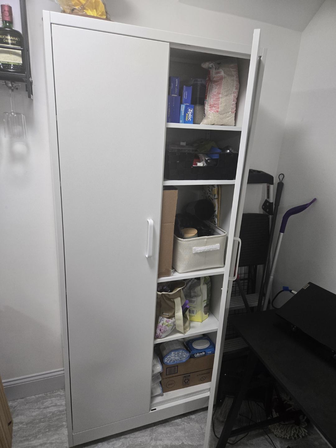 White Metal Storage Cabinet - photo 2