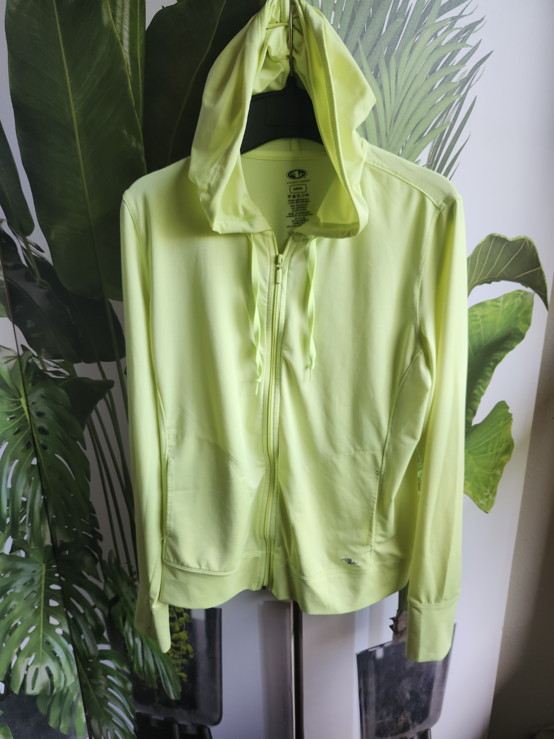 Athletic Works Women's Zip-Up Hoodie - Size M - Lime Green - photo 2