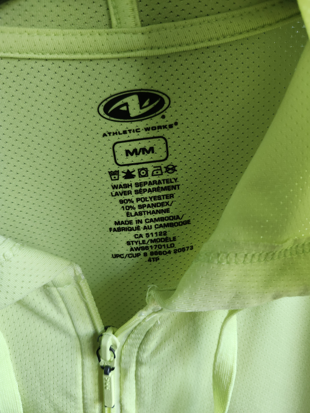 Athletic Works Women's Zip-Up Hoodie - Size M - Lime Green - photo 3