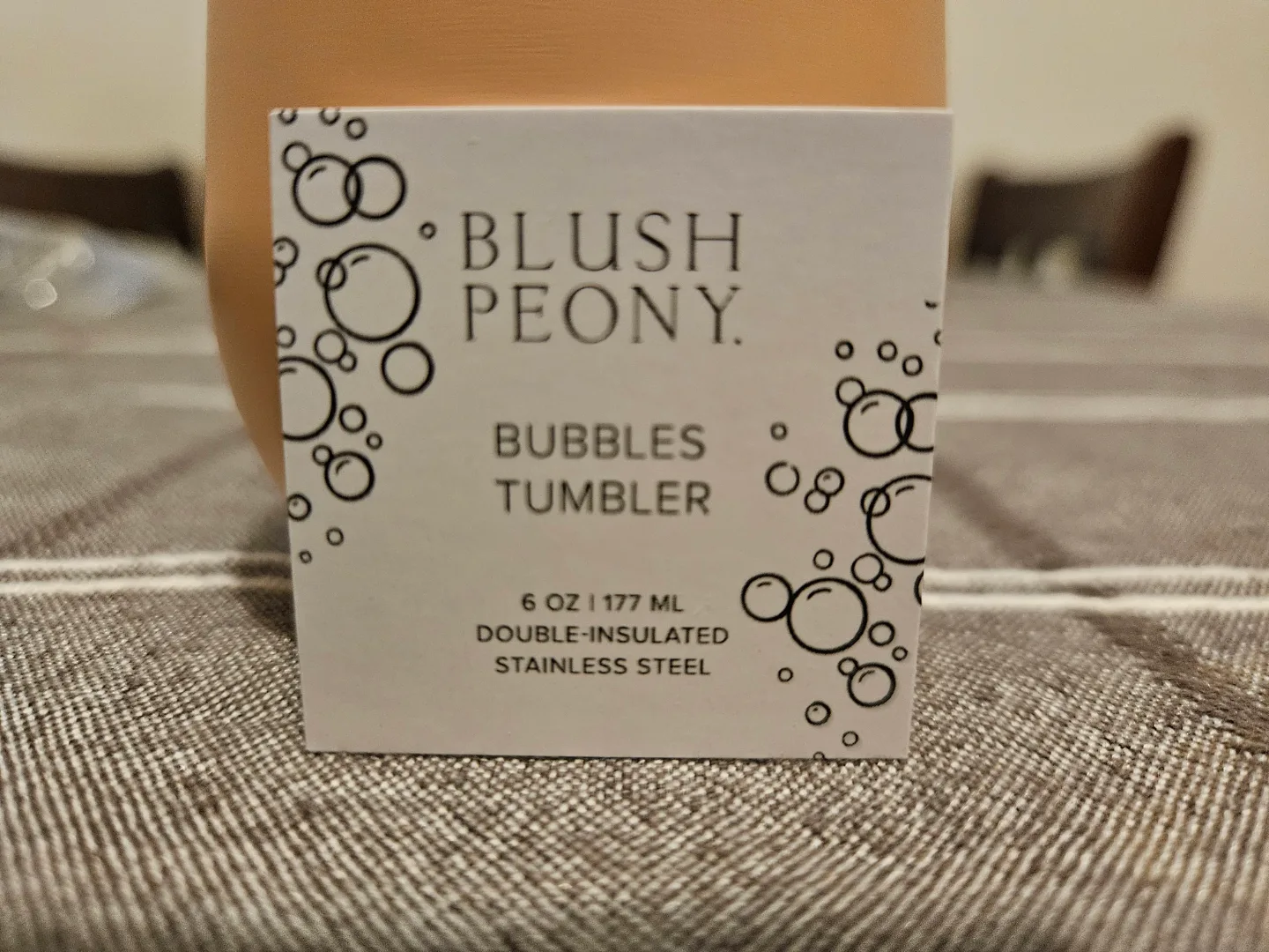 Blush Peony Bubbles Tumbler - 6oz 🧡 image indicator(2)