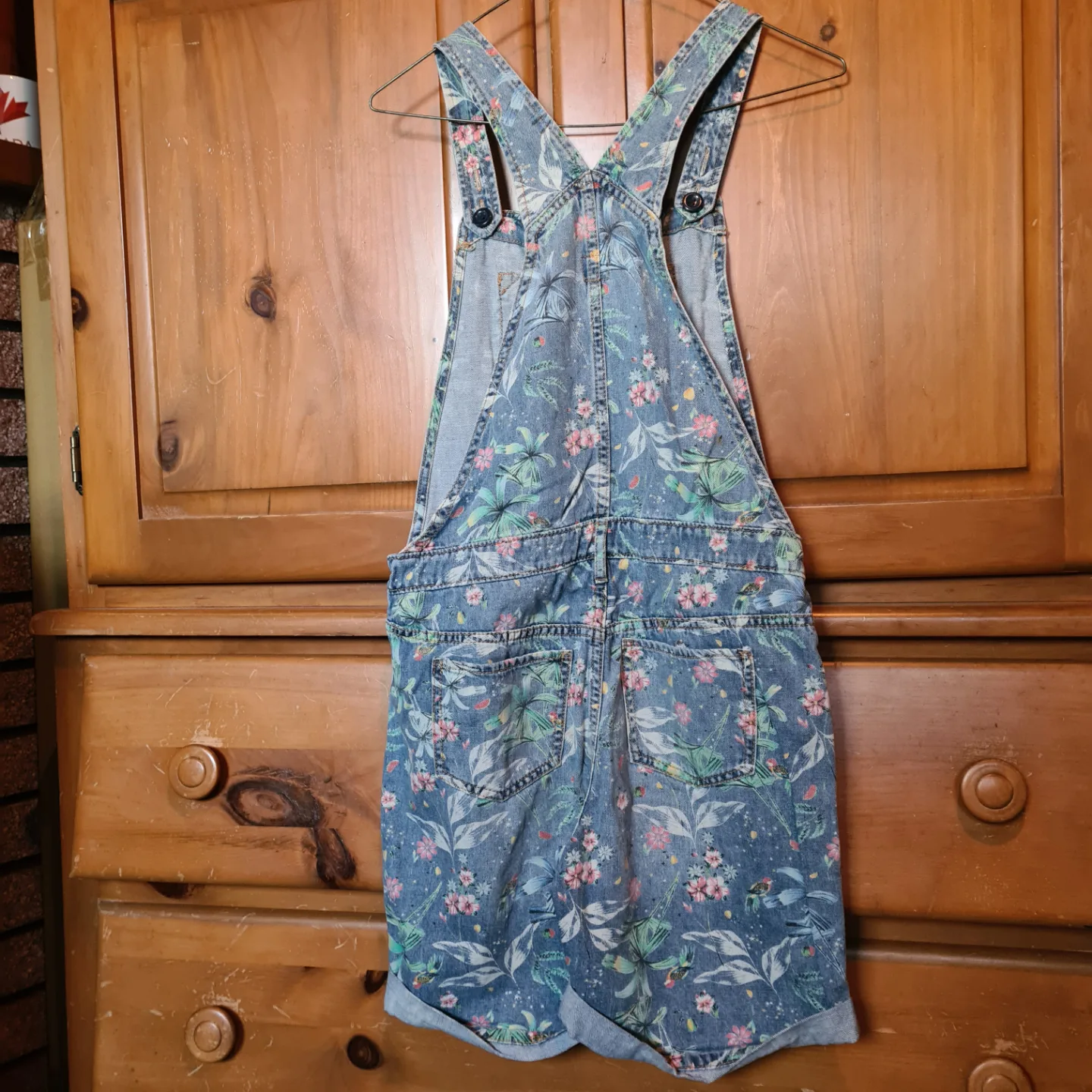 GAP - Girls' floral denim overalls🧡 image indicator(5)