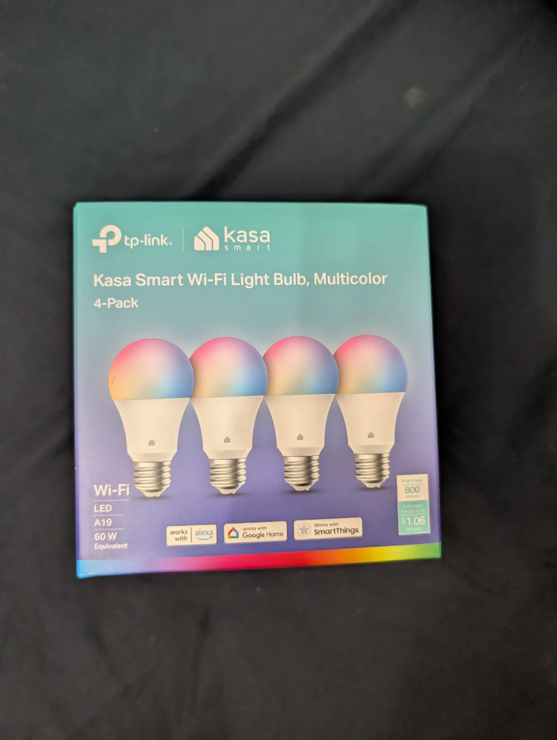 Kasa Smart Wi-Fi Light Bulbs - Multicolor 4-Pack thumbnail