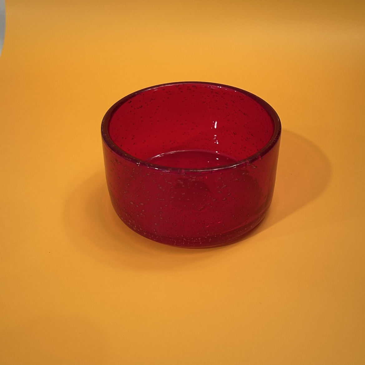 Shop Garage Sale: Blown Glass Red Candle Holder or Bowl Large - photo 2