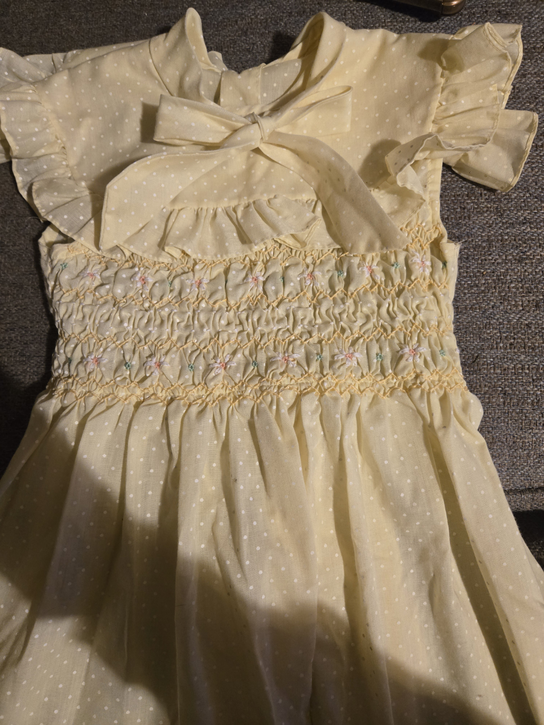 Vintage Folly Flinders Girls' Hand Smocked Dress, Size 6 - photo 4