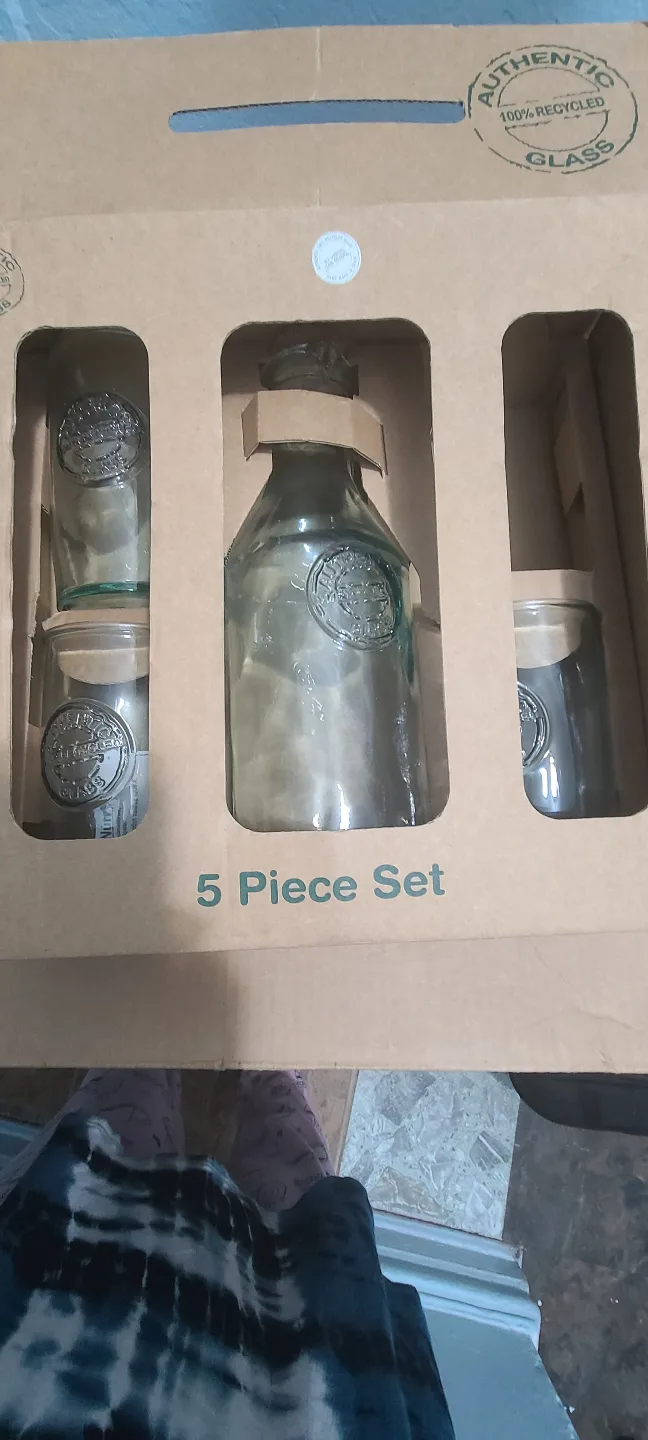 5-Piece Authentic 100% Recycled Glass Beverage Set image indicator(3)