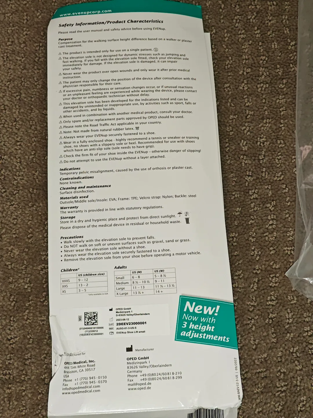 EvenUp Shoe Lift / Balancer / Leveler - Size Small image indicator(3)