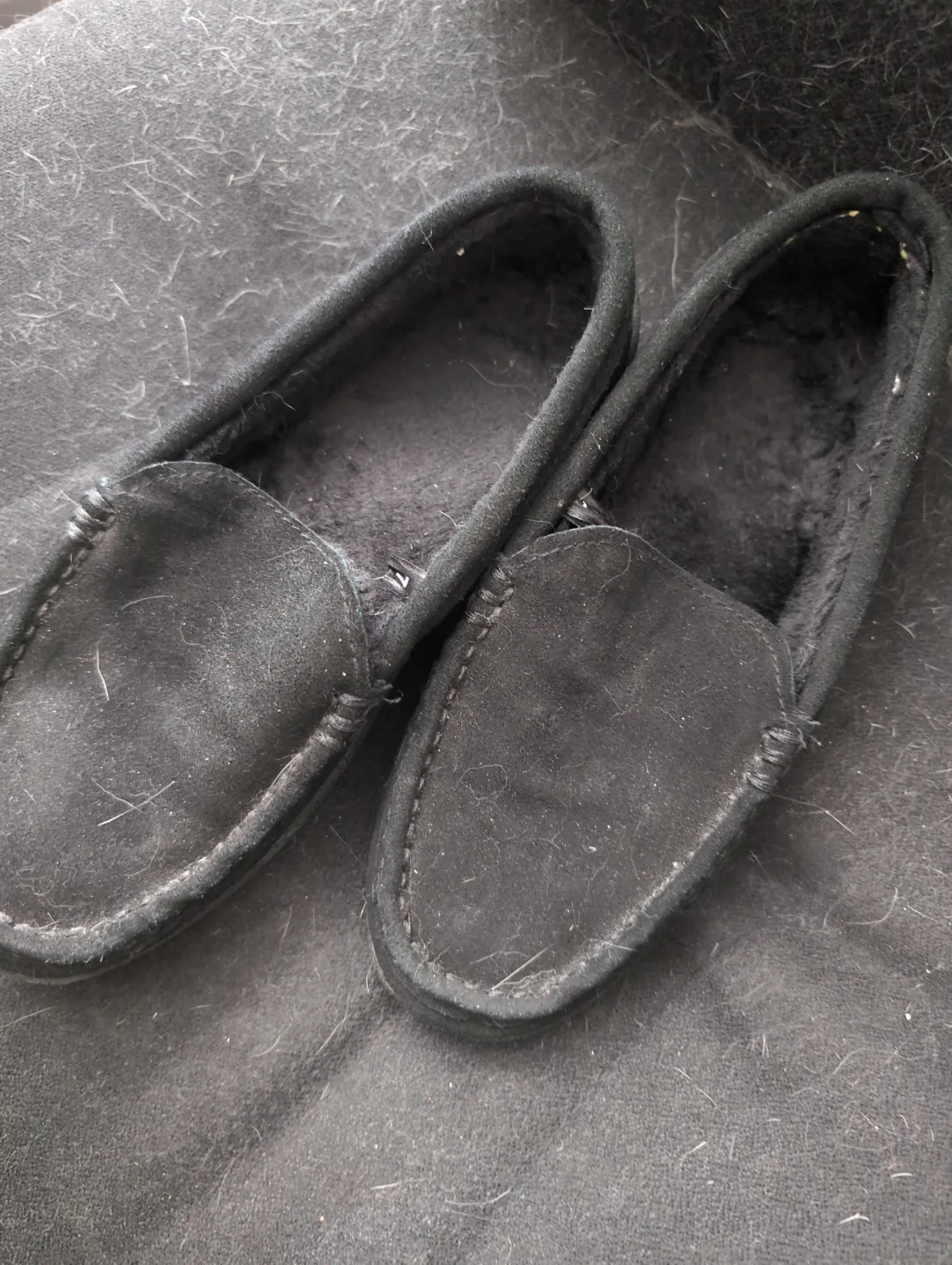 Men's Black Suede Slippers thumbnail