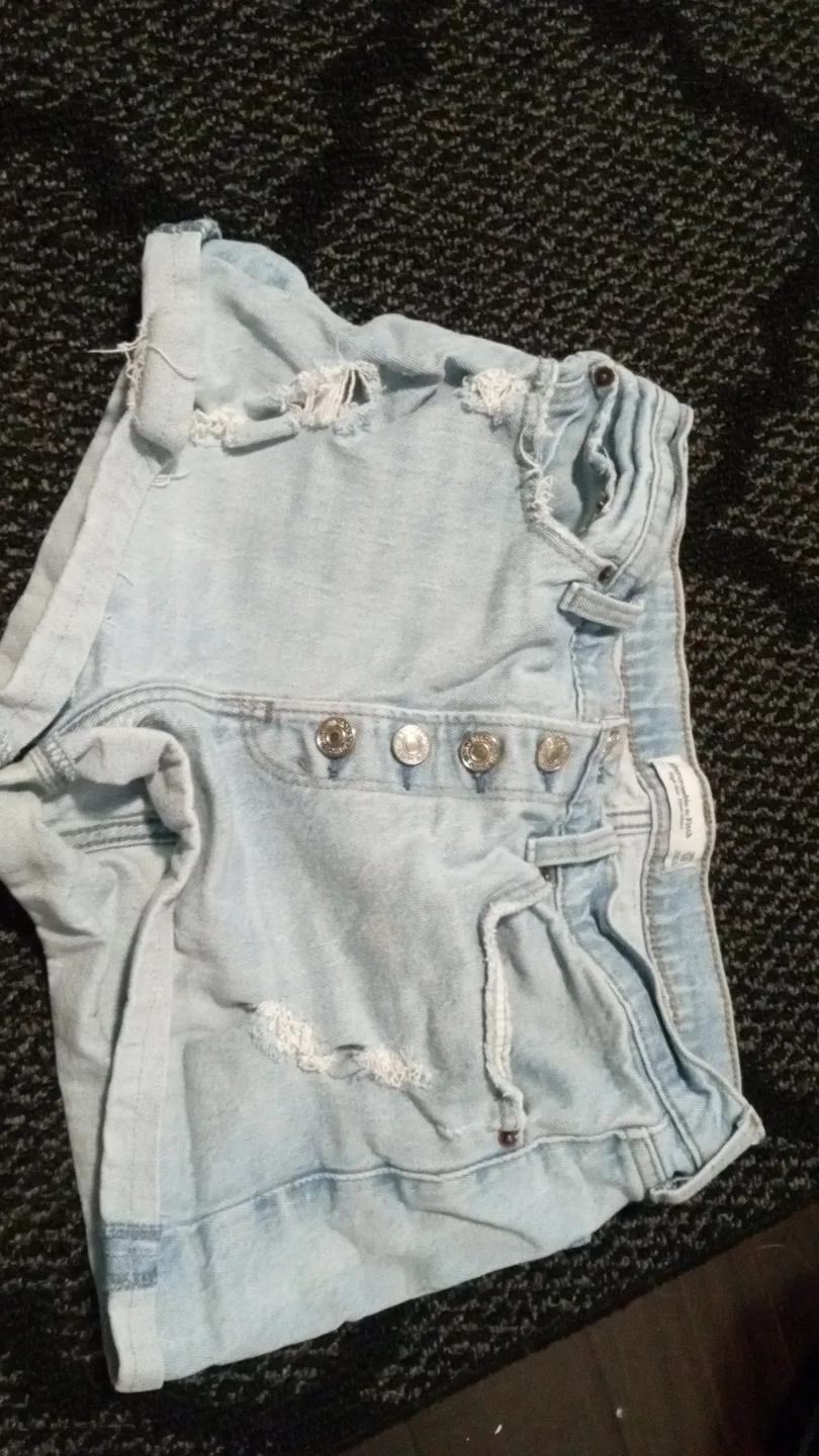 Abercrombie & Fitch High Rise Denim Shorts - Size 10 thumbnail