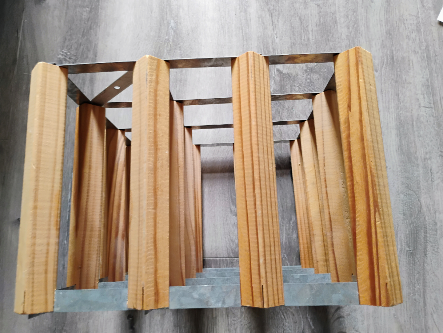 Wooden and Metal Wine Rack - photo 2