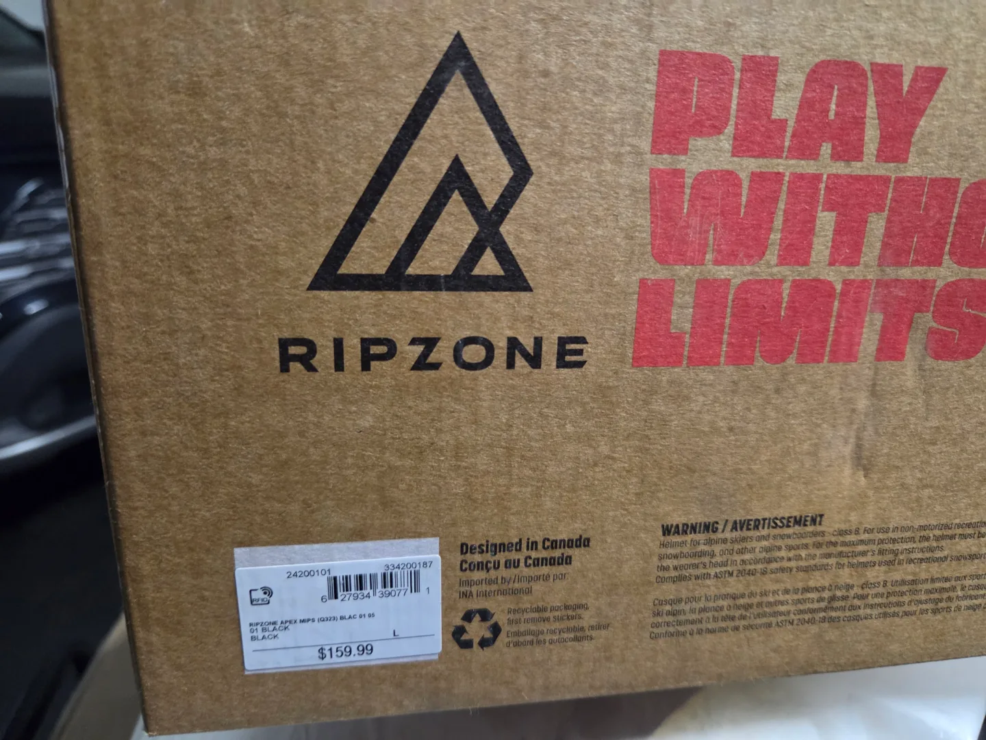 Ripzone Apex MIPS Snow Helmet - Large - Black thumbnail