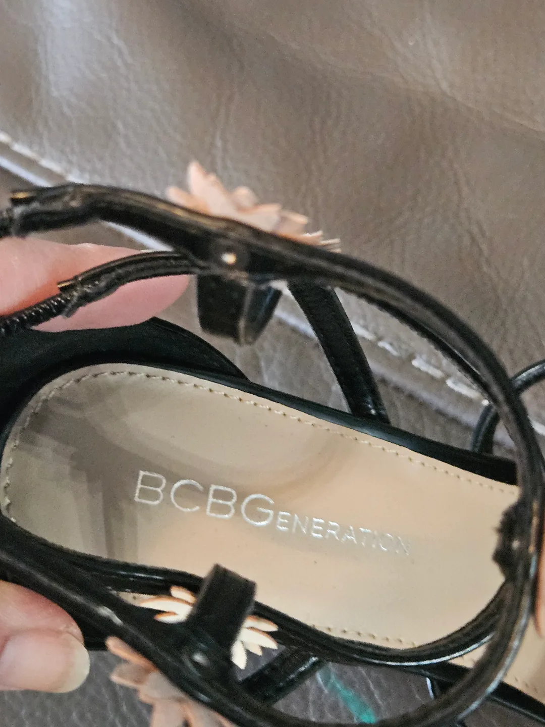 BCBGGeneration Black Daisy Heels size 6.5B image indicator(4)