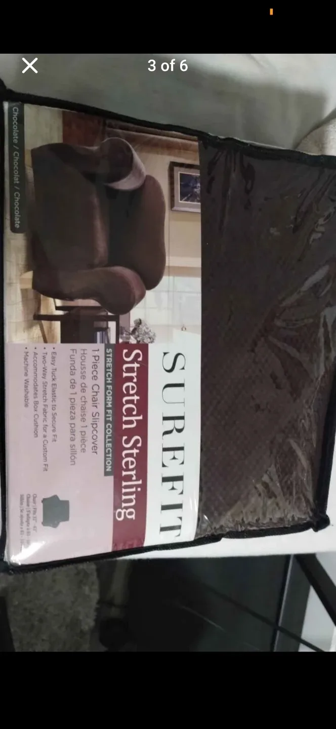 SureFit Stretch Sterling sofa Covers - Burgundy and Taupe image indicator(3)