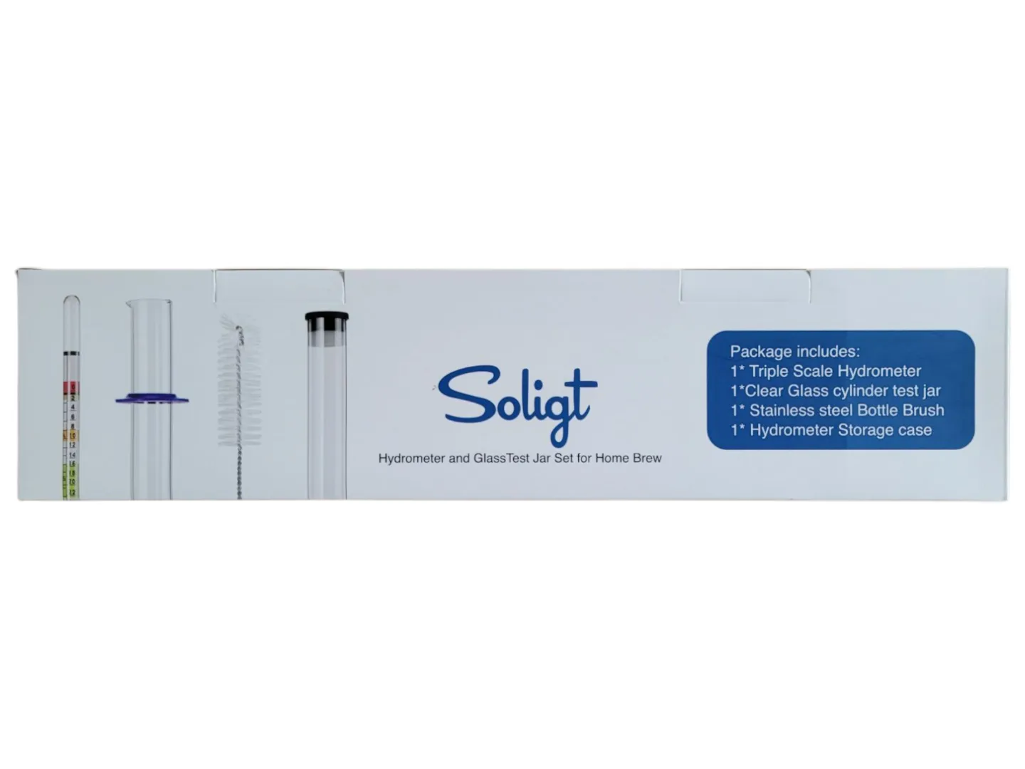 Triple Scale Hydrometer and Glass Test Jar Kit for Home Brew image indicator(7)