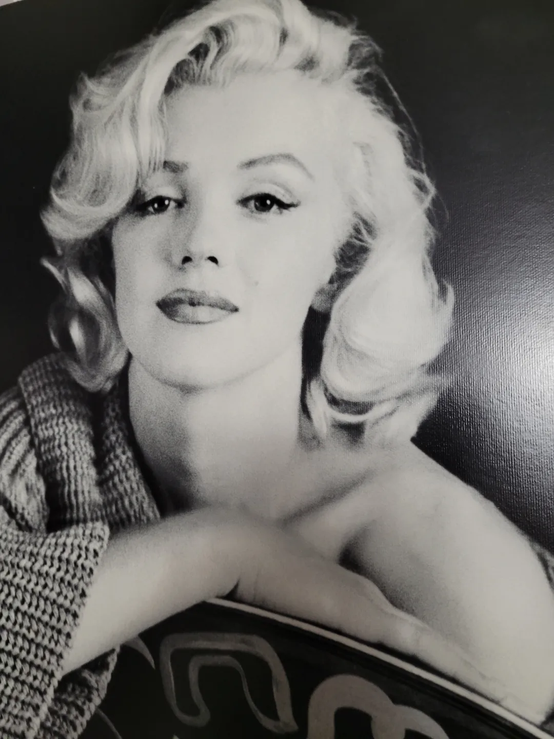 Marilyn Monroe Pencil Sketch Litho & Photo Print on wood image indicator(3)