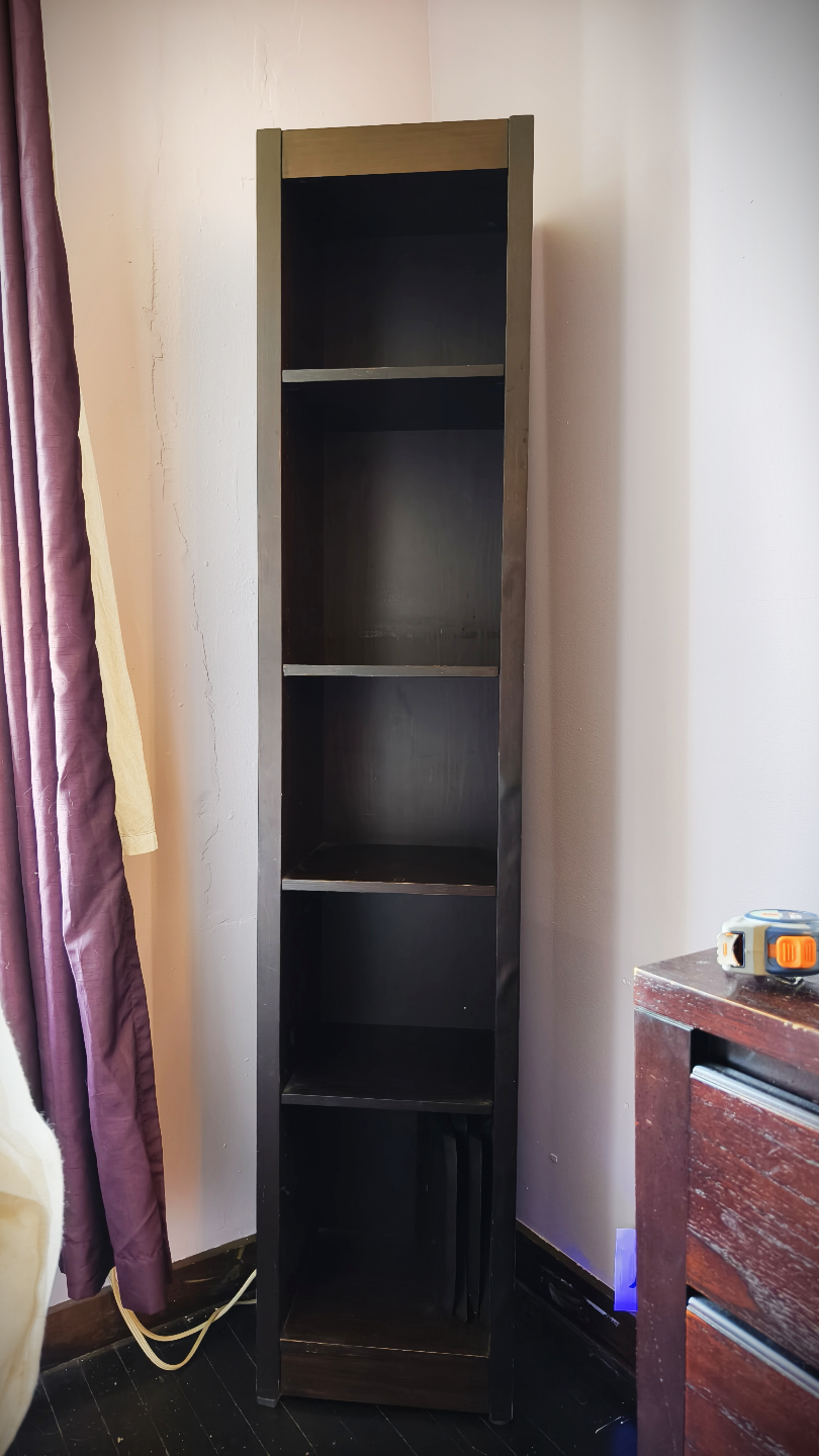 Dark Brown 5-Shelf Bookcase