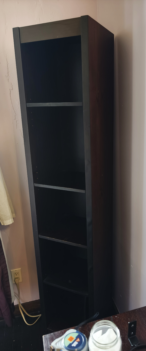 Dark Brown 5-Shelf Bookcase - photo 2