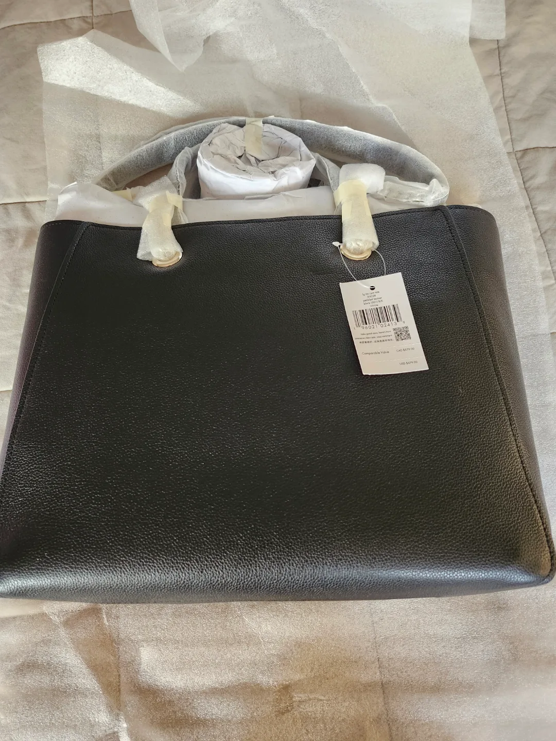 Kate Spade Black Leather Tote Bag image indicator(3)