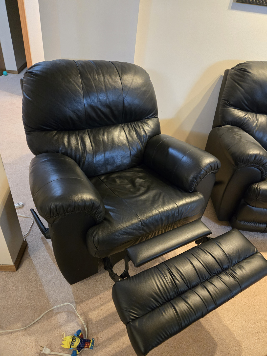 3 piece leather reclining set - photo 4