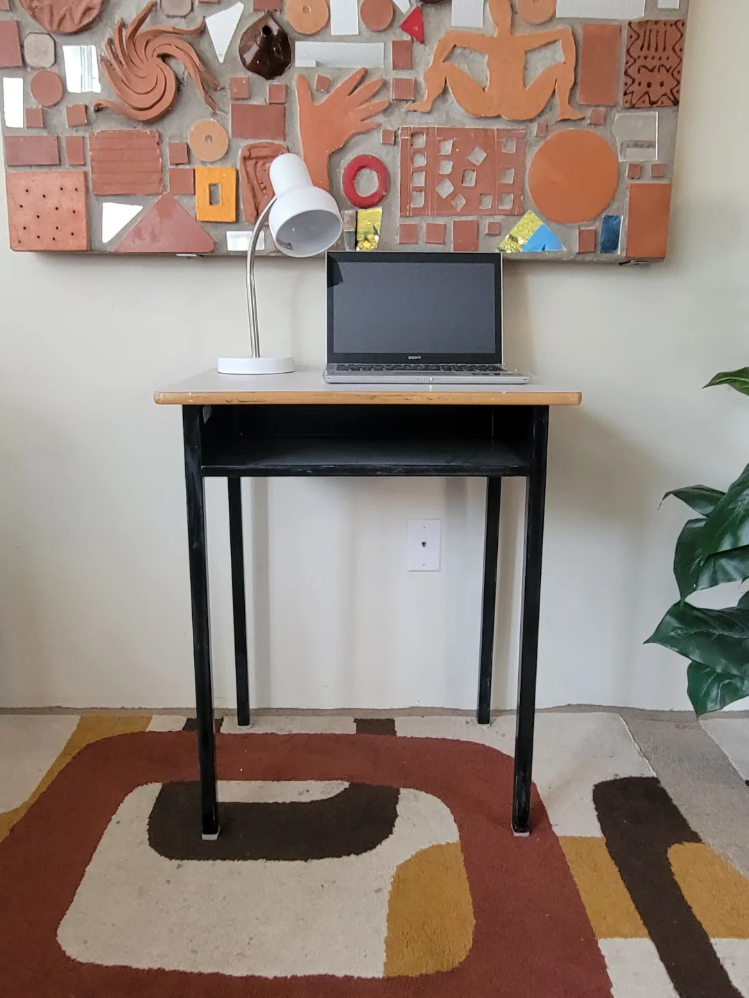 Retro School Desk With Storage Compartment thumbnail