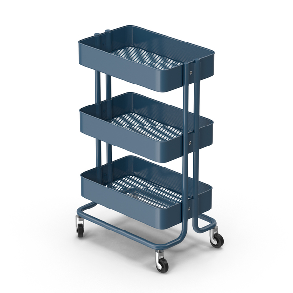 Ikea RASKOG Rolling Cart - Dark Blue