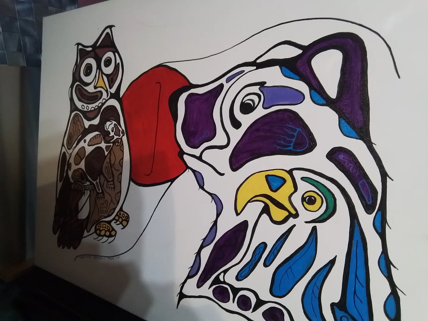 First Nations AOC painting by Ton Wis Yayaka Ton 2017 image indicator(5)