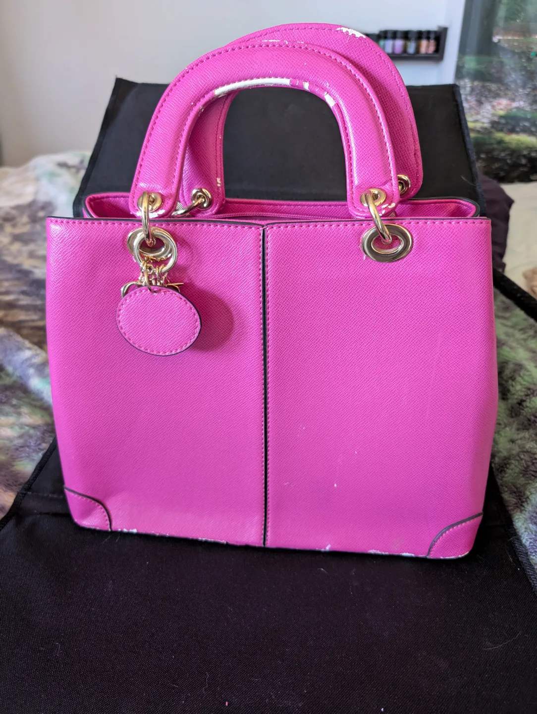 Pink Handbag with Shoulder Strap thumbnail