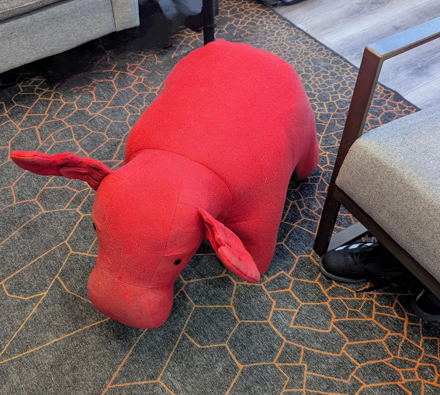 Red Reindeer Ottoman - Fun, Bold & Functional thumbnail
